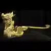 Carved and gilded water dragon from Myanmar.